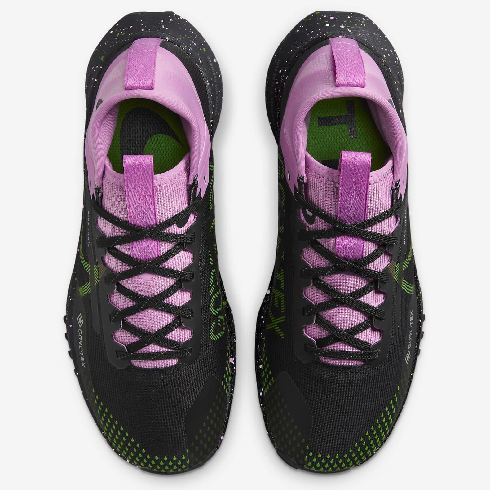 Nike Pegasus Trail 4 Gore-TEX - Tenis impermeables para correr para mujer (FN7102-010, negro/magenta claro/espuma rosa/clorofila)