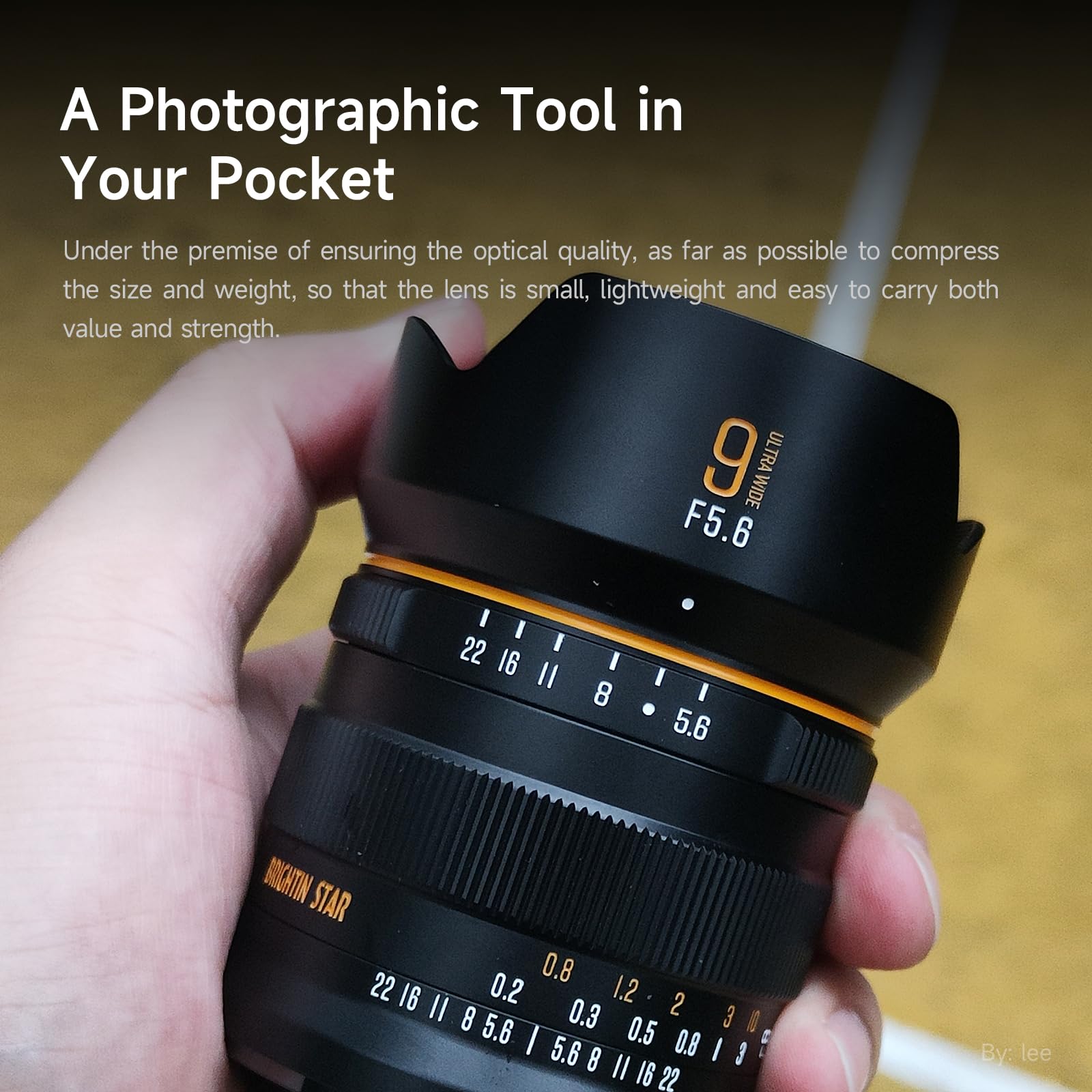 Brightin Star Obiettivo Manuale Full Frame Ultra Grandangolare da 9 mm F5.6 per Fotocamere Mirrorless Nikon Z-Mount, MF Fisso, Compatibile con Z-6II, Z-7II, Z5, Z50, Z9, Z-FC, Z30