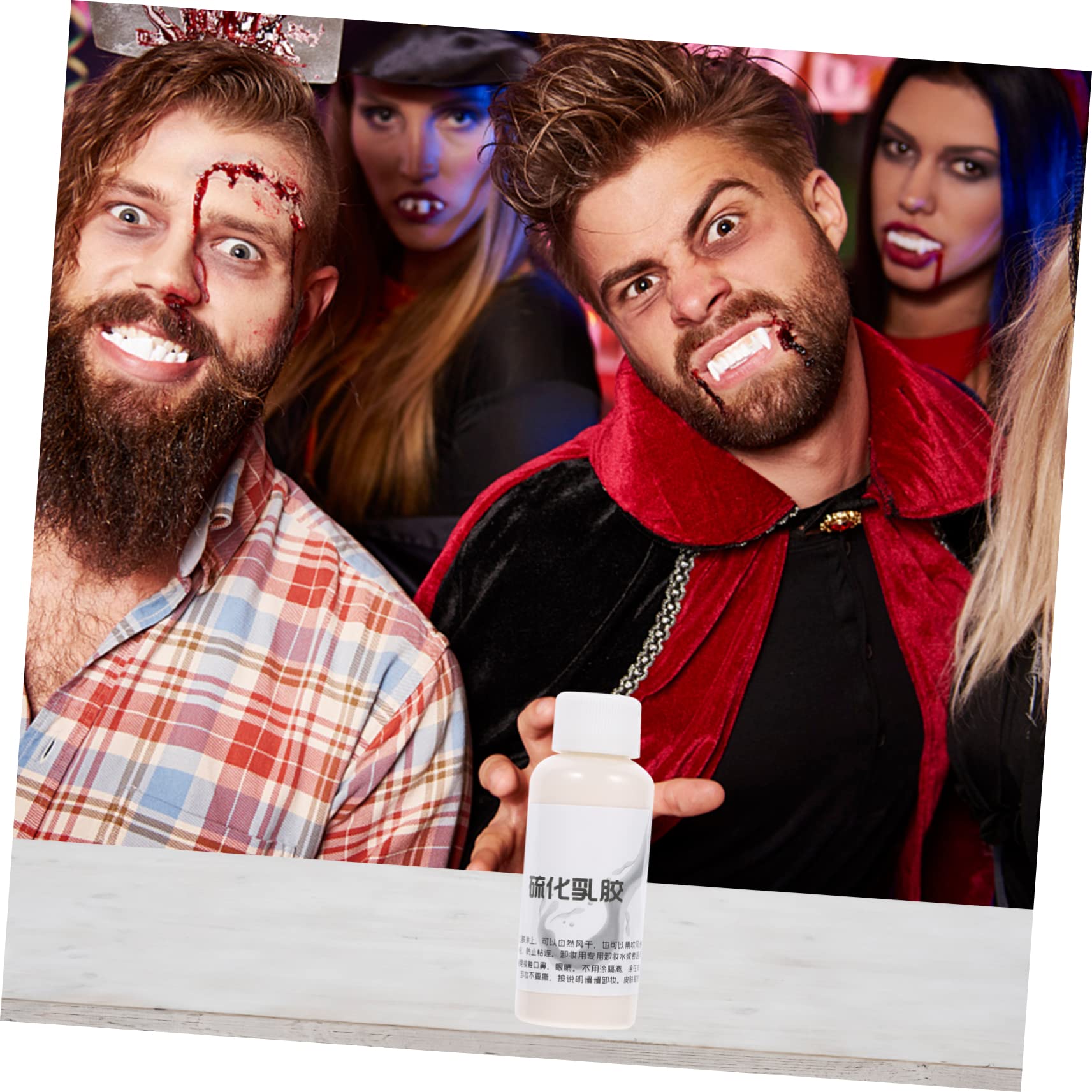 WOONEKY 4 Stück 1 flüssiges Latex halloween schminke halloween make up Falten-Make-up wrinkle schminkles Halloween-Make-up Spezialeffekt-Make-up vulkanisierter Latex Make-up Flüssiglatex