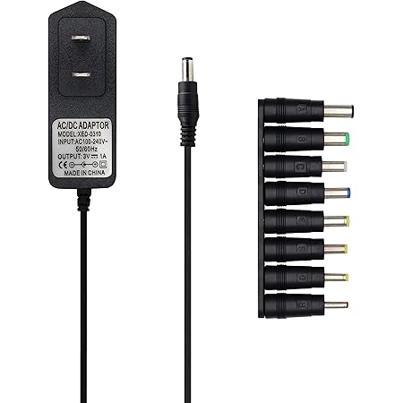 Excelity AC to DC 3V 650mA 1A Wall Charger Power Supply Switching Adapter  for 5.5 x 2.5mm / 5.5 x 2.1mm Tips : Electronics