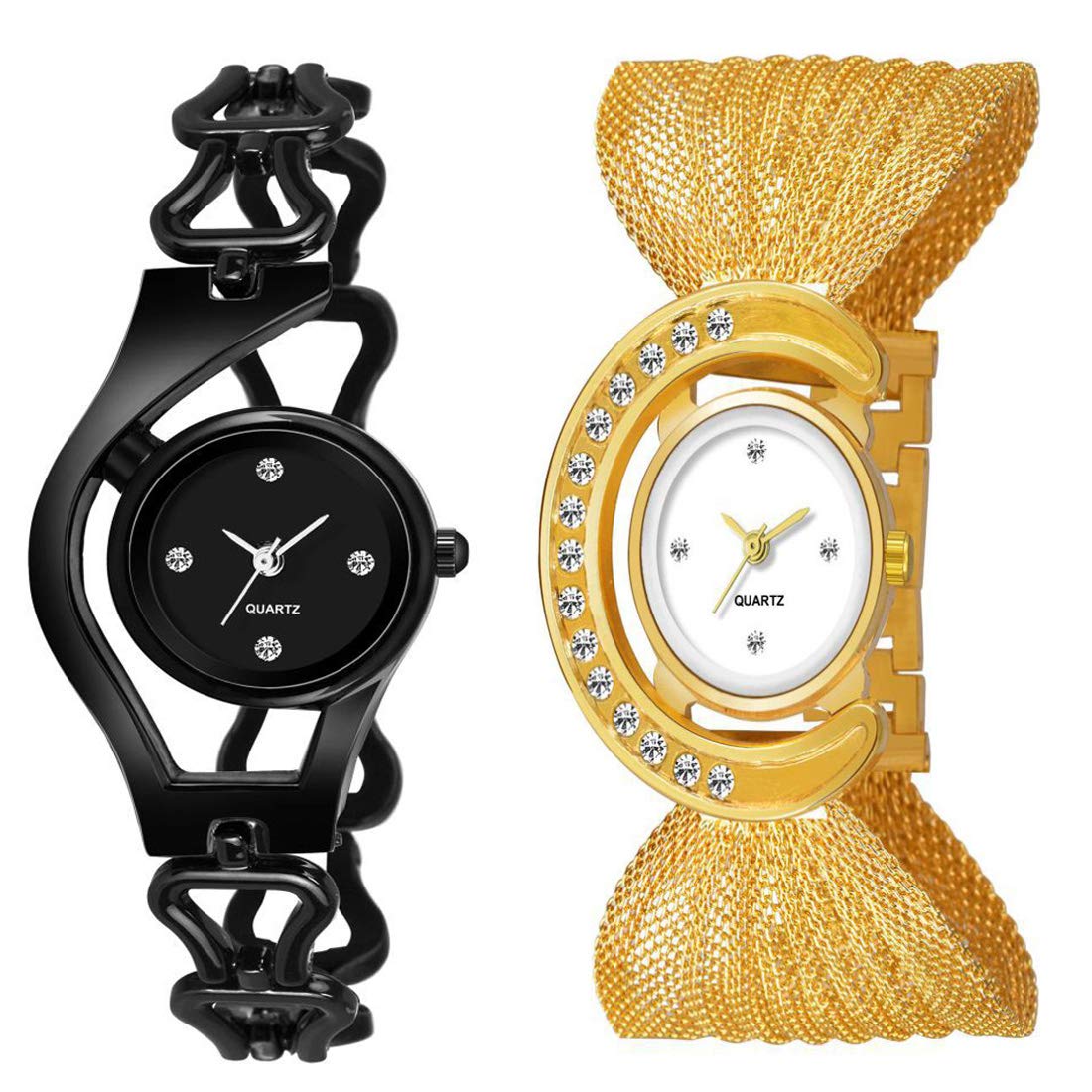 HIRA Black Chain and Golden Dial Womens and Girls Combo Watches (B08C4NLFB2) Amazon Price History, Amazon Price Tracker