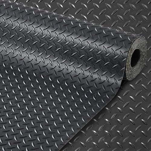 ALTRUISTIC Custom Size Garage Floor Mat 2.530mm Thickened Parking Mat,Non Slip PVC Floor Protector for Under Car,Golf Cart,Motorcycle Mat,Large SUVs,MPV, Pickup Truck,Water/Stain Resistant，Black