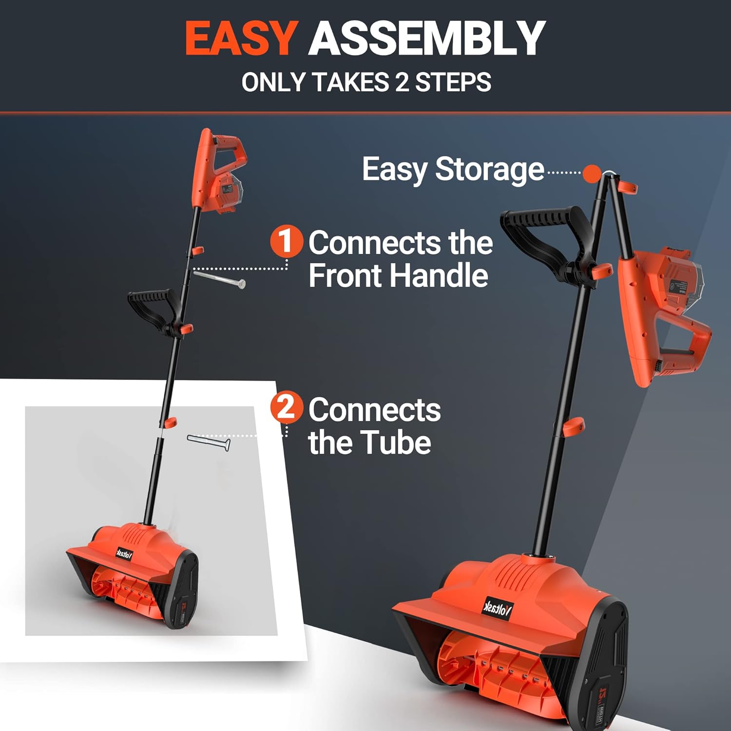 Buy VOLTASK Cordless Snow Shovel, 20V 12Inch 4Ah Cordless Snow