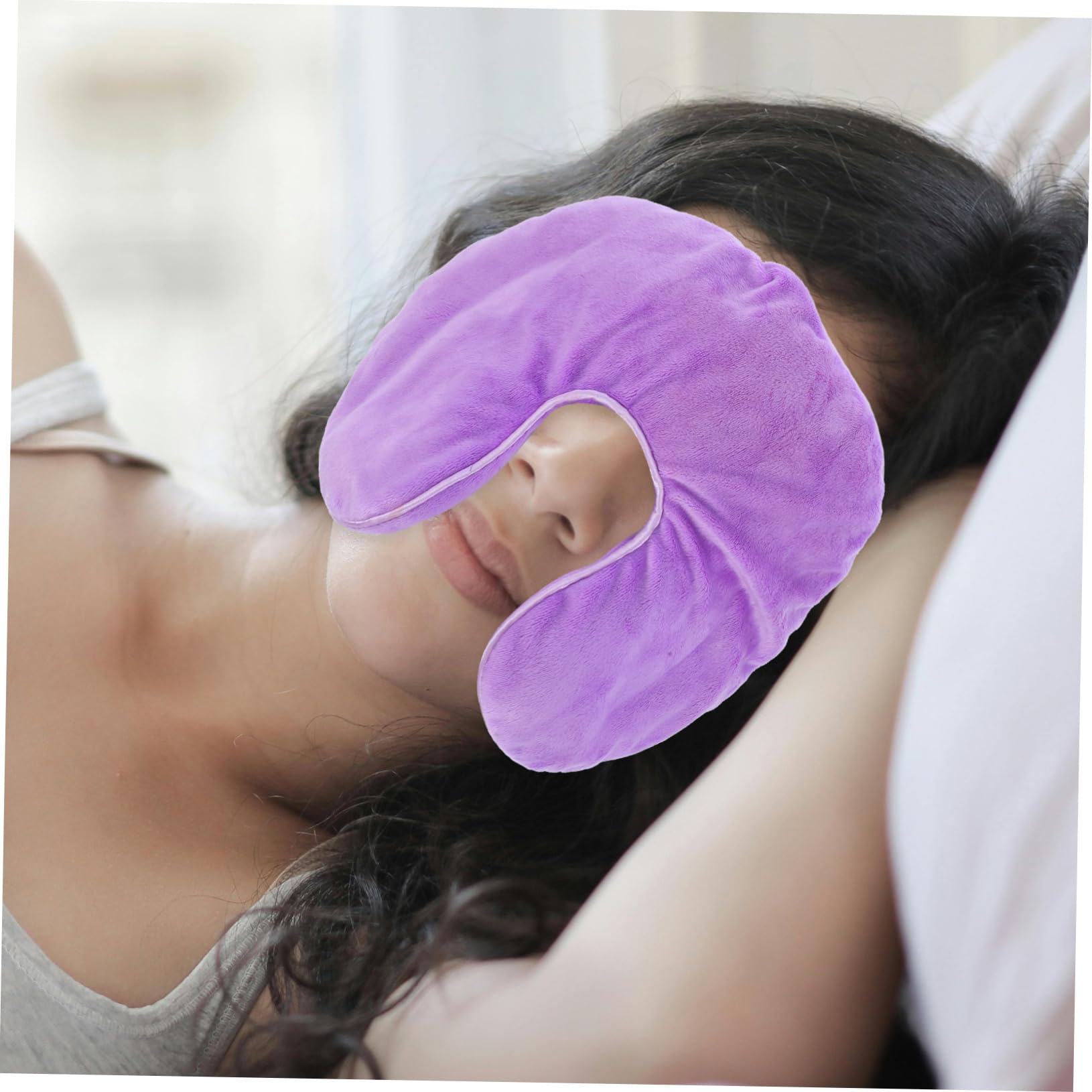 Yardenfun Masque pour Yeux Lavande Pondéré Masque de Thérapie Froid pour Dormir Soulagement des Yeux Secs Céphalées et pour Détente Voyage