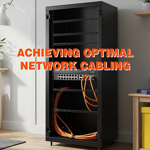 Miniatura 5 de Zonon Kit de 8 juegos de barras de amarre para organización de cables de rack, incluye 8 barras de amarre de 1U, 50 bridas, 16 tuercas enjauladas y