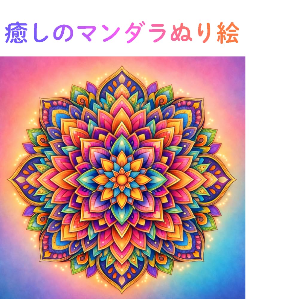 癒しのマンダラぬり絵: 大人も子供も楽しめる・ストレス解消・集中力アップ