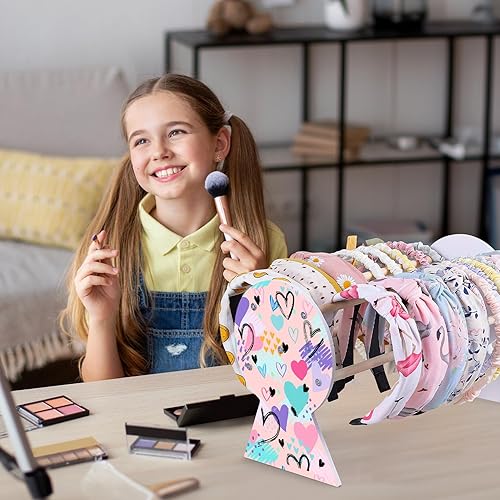 Miniatura 10 de Basumee Soporte para la diadema, accesorios para el cabello, organizador de diadema para niñas, diadema para el cabello, diadema para niñas,