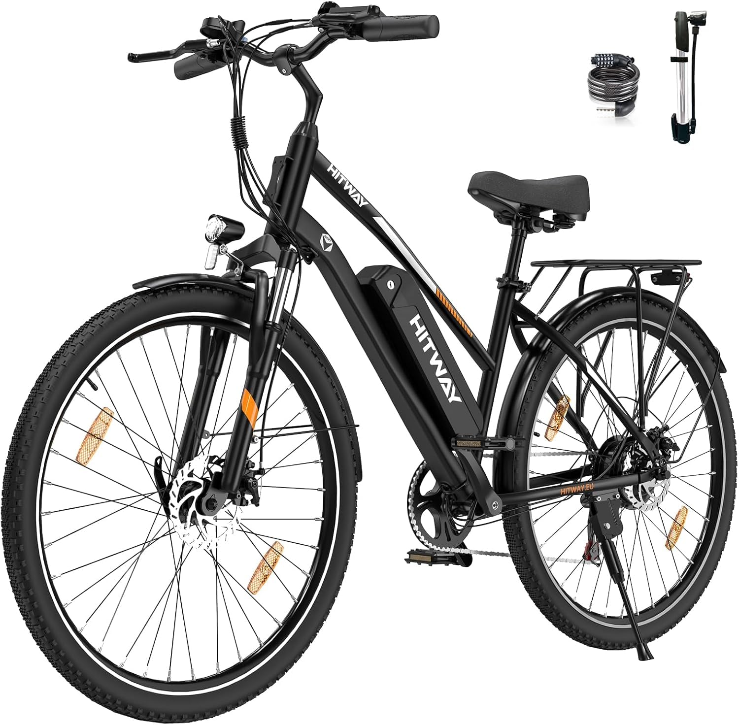 HITWAY Electric Bike for Adults, 28" Electric Bicycle Commute E-bike with 36V 12/13Ah Removable Battery, 250W Motor, 7-Speed Gear, City E Bike Ebikes Assist Range up to 35-100Km