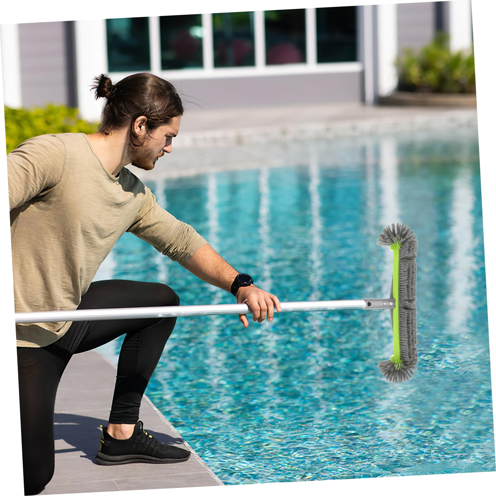 Brosse Pratique pour Piscine en Aluminium et Plastique Poils Denses Nettoyage des Piscines et Brosses de Nettoyage de Efficaces