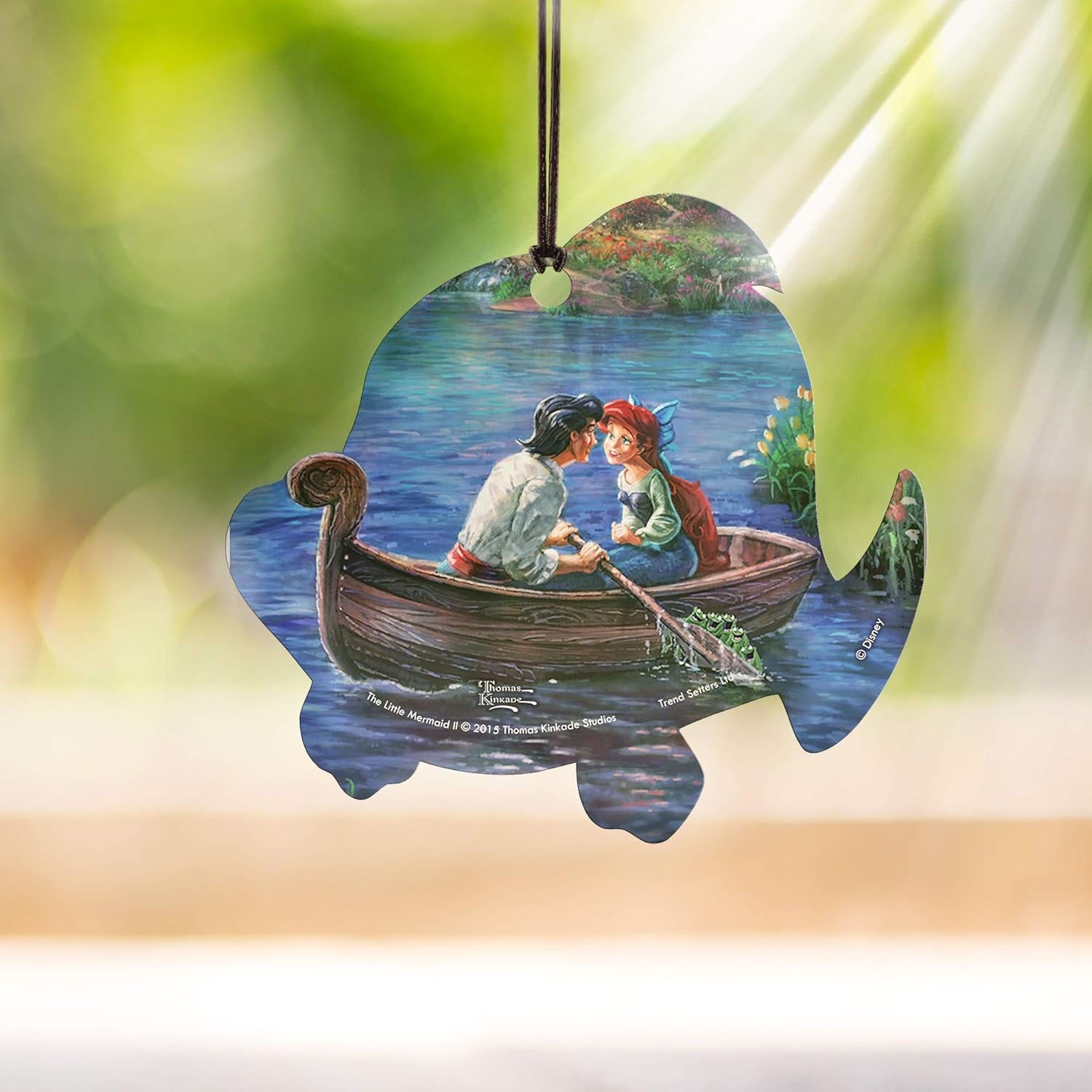 Disney - Little Mermaid - Kiss The Girl - Flounder Fish Shaped Hanging Acrylic Print Accessory – Perfect for Gifting or Collecting ACPFISH285 - Image 4