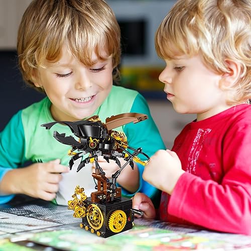 Miniatura 6 de Mechanic Insect Collection - Juego de bloques de construcción  440 piezas de juguetes mecánicos modelo insecto decoración de la naturaleza, regalo