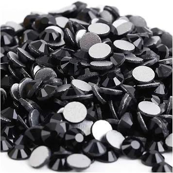 Rhinestones,crystal rhinestones, Hotfix Rhinestones Bedazzling Gems 3D Nail Art Crystal Non HotFix DecorationsBlack,Mix Sizes 1440pcs