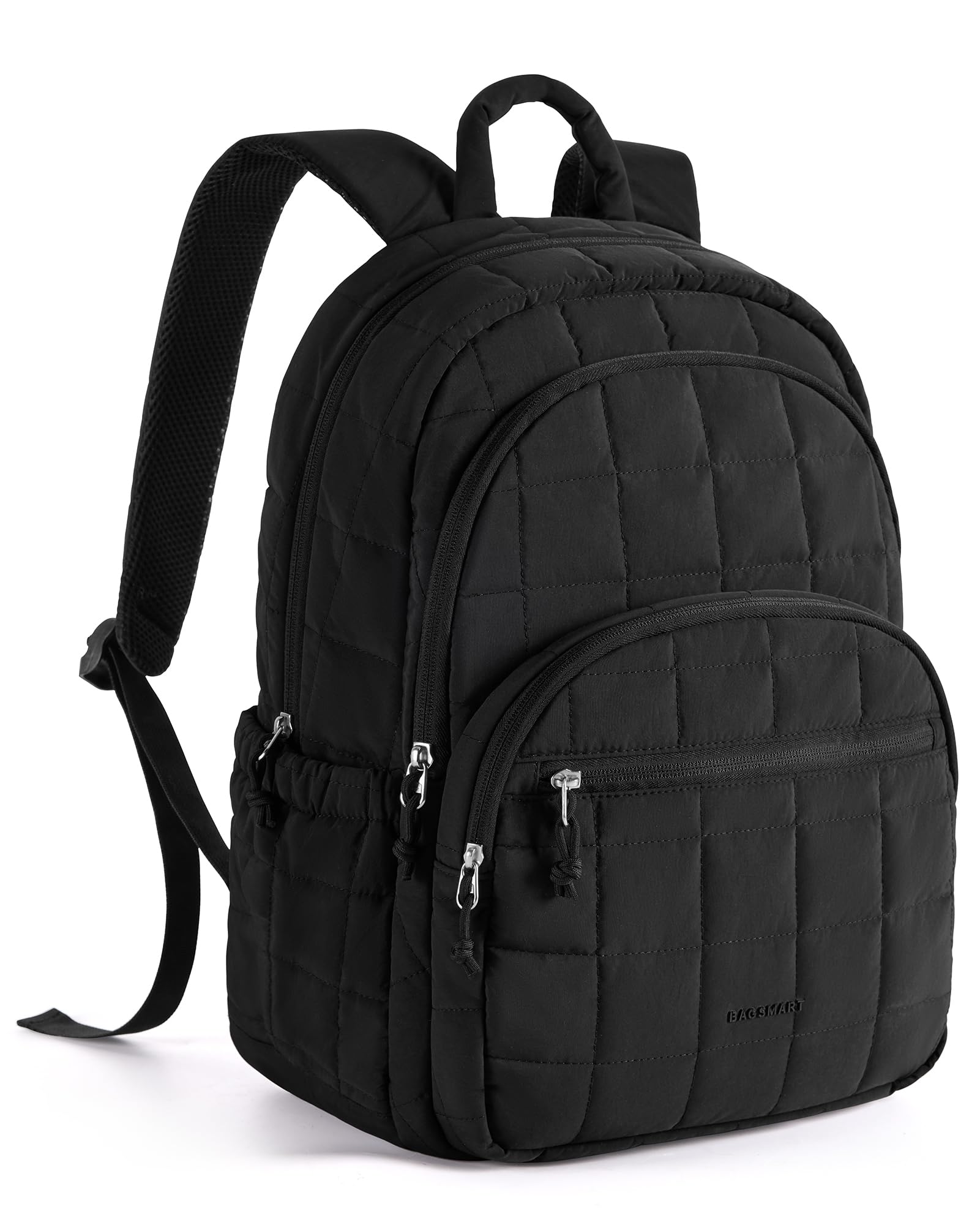 BAGSMART College Laptop Backpack, Travel Laptop Backpack for Women, Quilted Casual Daypack