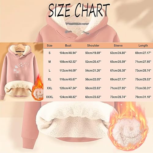 Miniatura 5 de Miekld Sudadera con capucha para mujer con estampado de Navidad y terciopelo grueso, cálido, suelto, sudadera con capucha para mujer con cremallera