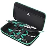 Tourmate Hard Storage Case for MUZHUPGUZ/WORKPRO/Billbotk/URSKYTOUS Jewelry Tool Kit - Travel Storage Box Suitable for 4/8 Piece and Complete Sets of Tool(Box for Sale) (Black & Green, M (8 PCS))