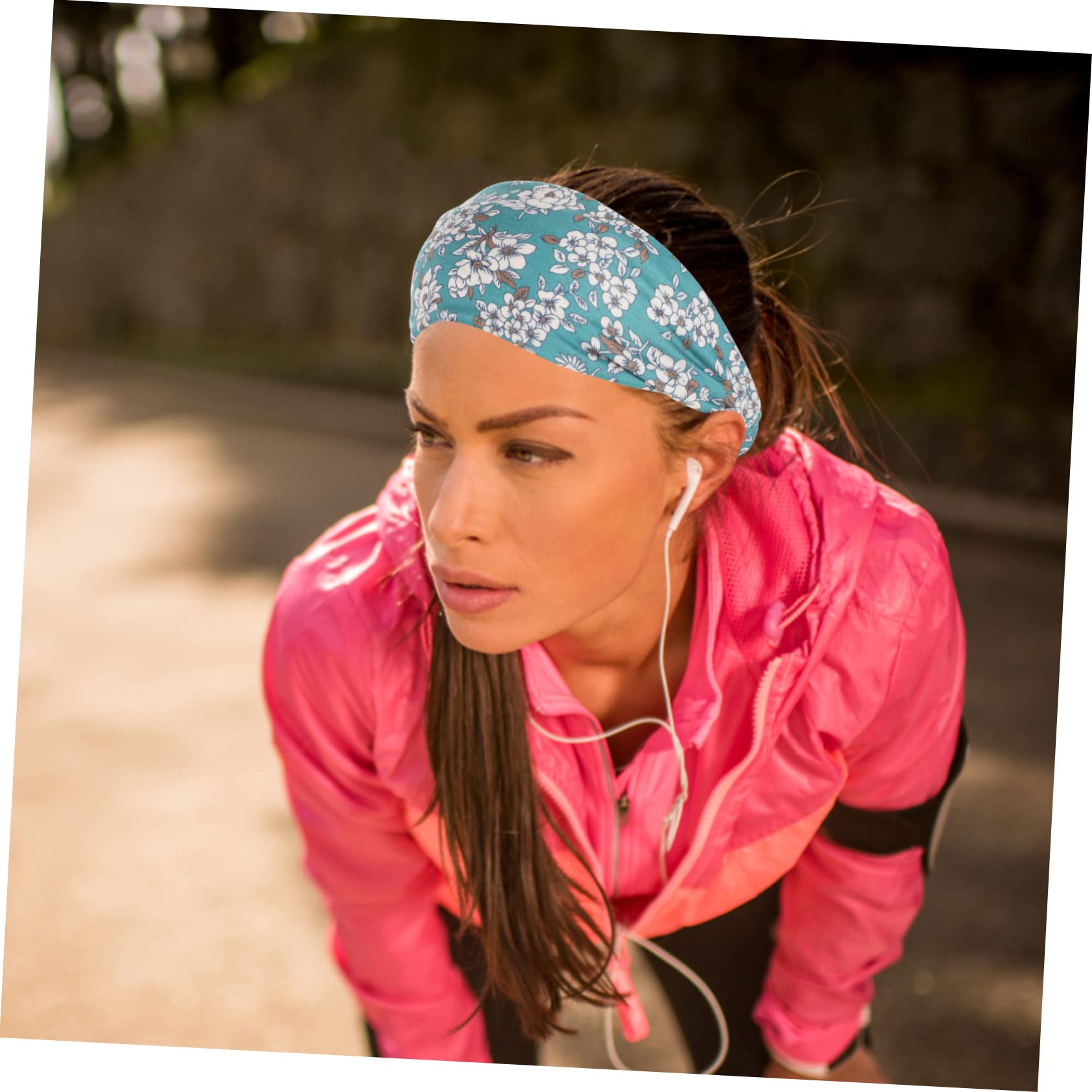 FRCOLOR Lot De 3 Bandeaux Élastiques Anti-transpiration Pour Femmes Motif Floral Pour Le Yoga 6 Pièces X 3