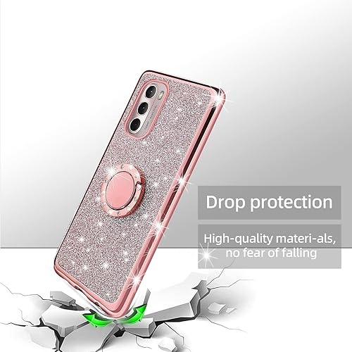 Miniatura 7 de KuDiNi Funda protectora para Moto G Stylus 2022 4G G Stylus 014oz para mujer con purpurina de cristal suave y transparente de lujo bonita funda