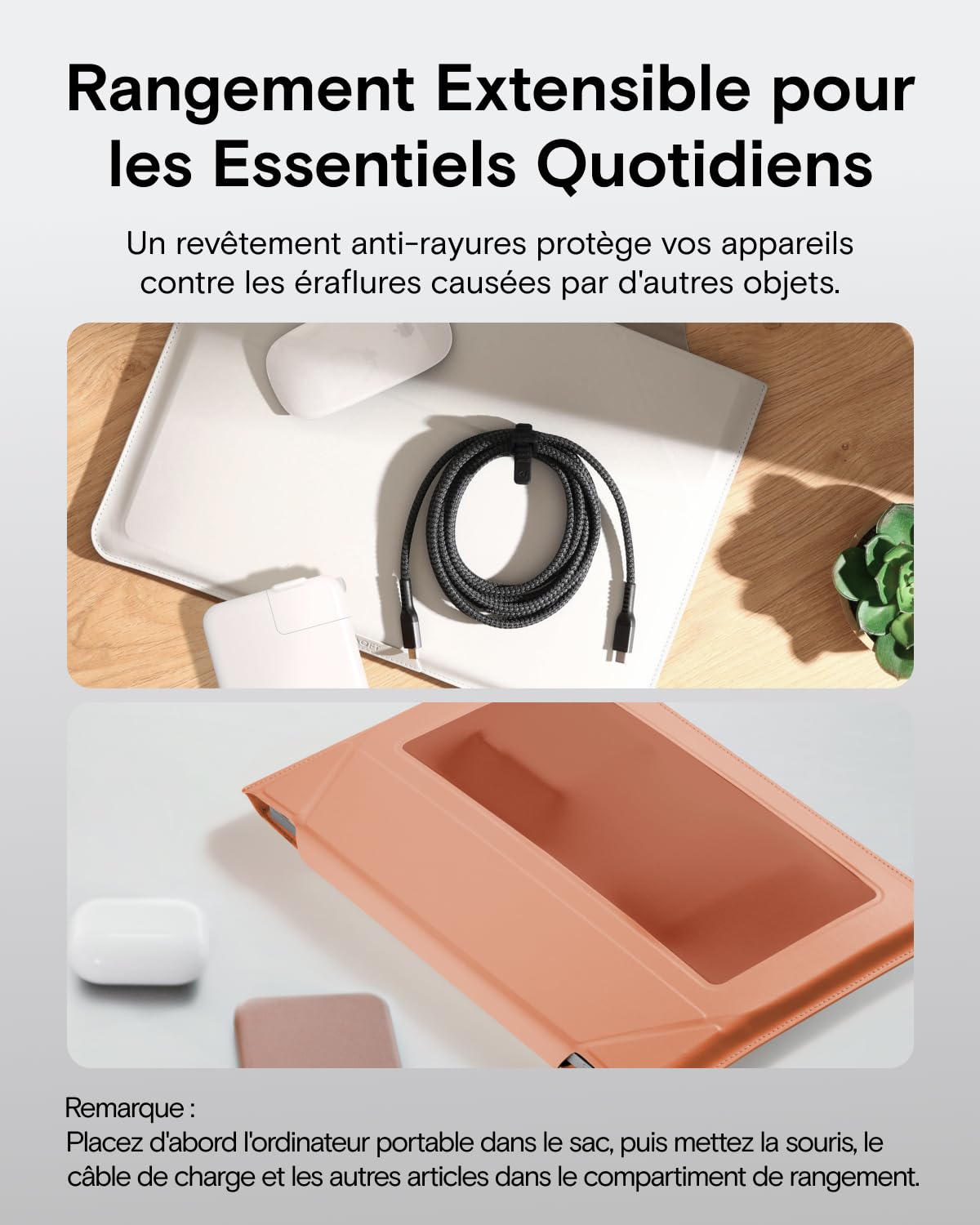 MOFT Housse de Transport pour Ordinateur Portable et Support, Deux Angles réglables, Pièces Ultra Fines pour Ordinateur Portable de 13" et 14", Compatible avec MacBook Pro/Air 2021 et 2022, Noir
