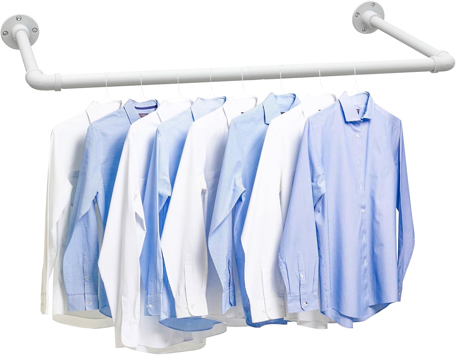 Clothes Rack, 46inches Industrial Pipe Clothing Rack Heavy Duty Garment Racks Wall