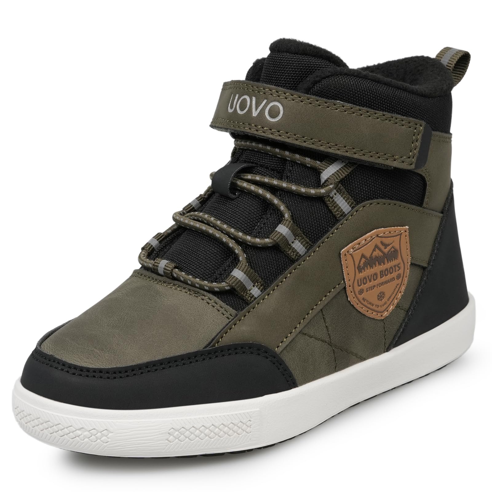 UOVO Kids Boys Shoes Water Resistant Boots Non-Slip Mid-Top Skateboarding Childern Athletic (Little/Big Kids)