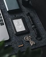 Vista 5 de VULKIT Soporte para tarjetas de identificación con cordón para mujeres y hombres, soporte vertical de cuero con ranura transparente para tarjetas