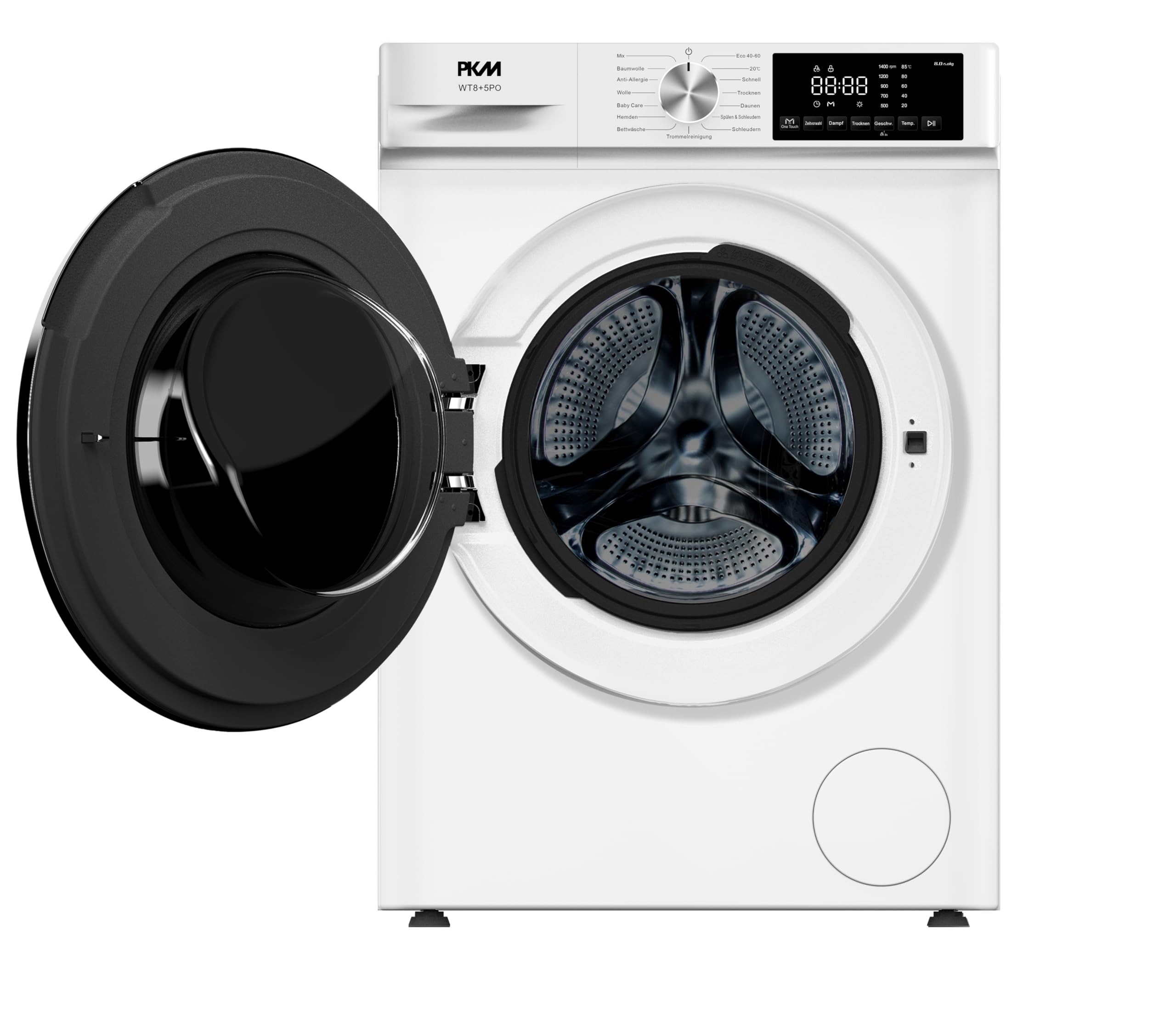 PKM Waschtrockner WT8+5PO 8kg Waschen 5kg Trocknen Startzeitvorwahl LED Display