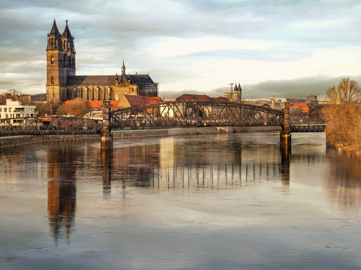 CALVENDO Puzzle „Magdeburger Dom Am Abend“ – 1000 Teile, 48x64 Cm, Premium-Qualität Aus Europa
