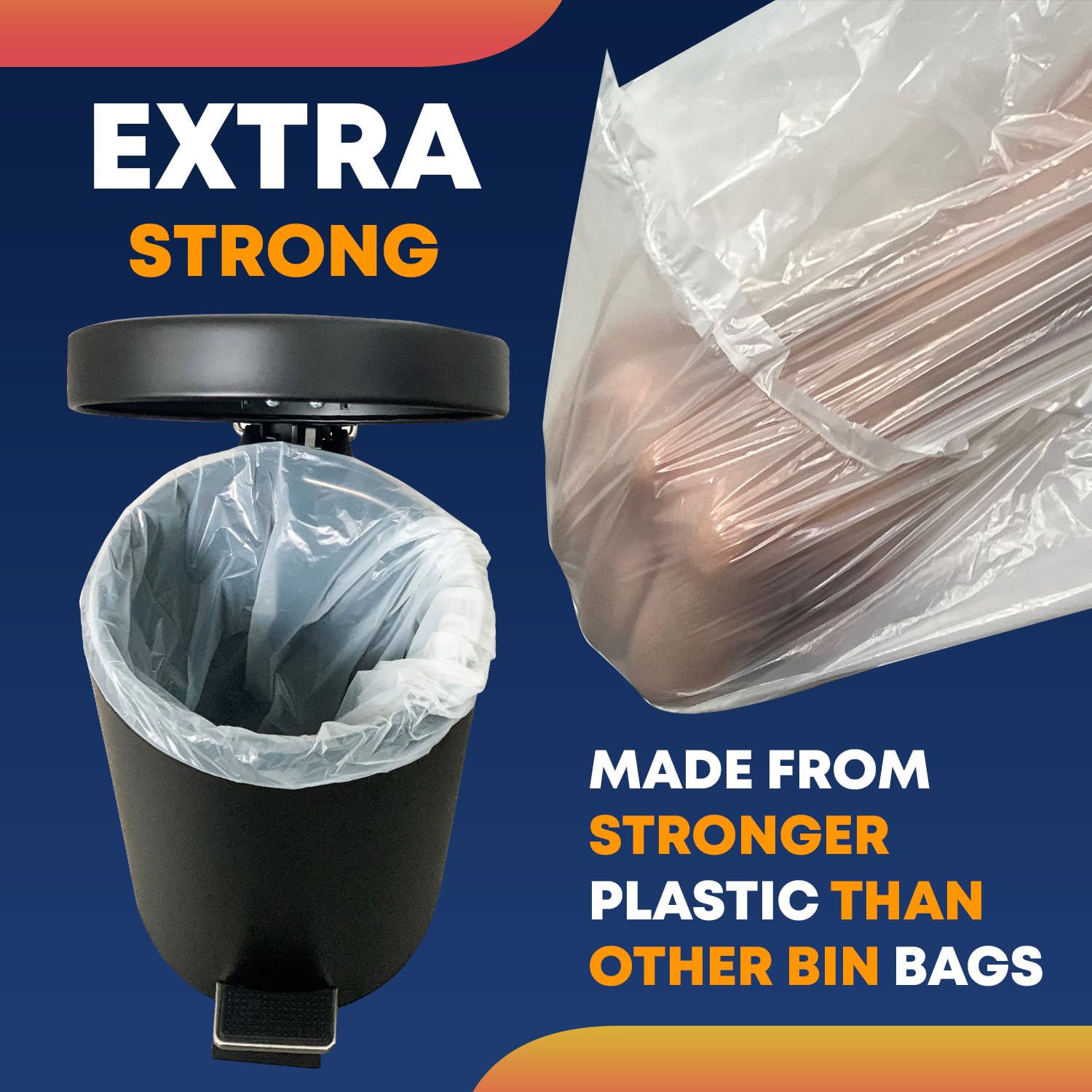 3L Pedal Bin Liners Extra Strong Extra Large Dustbin Waste Bags Small 3 Liter Tr