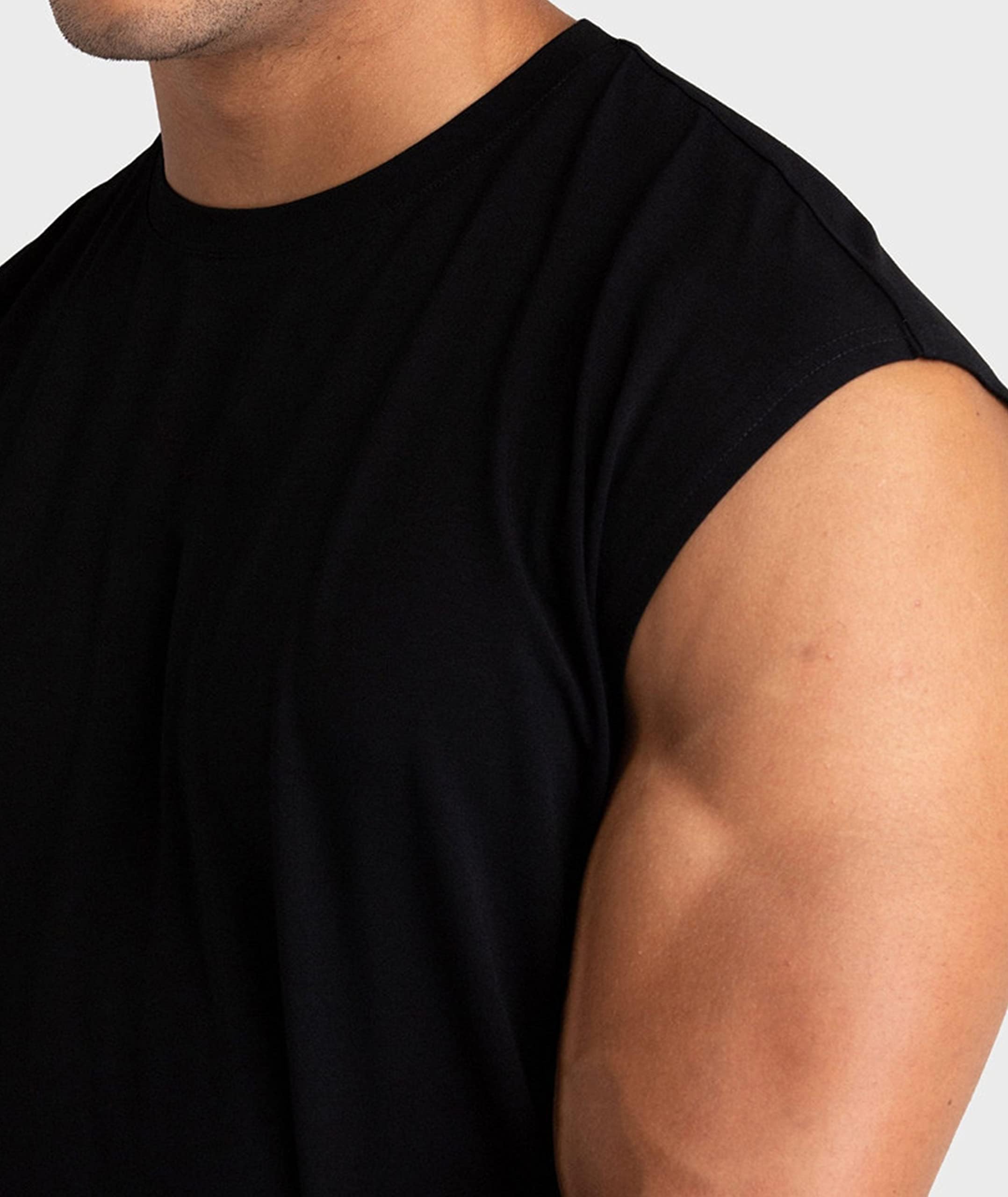 Holure Camisetas Interiores para Hombre, Camiseta Muscular Cuello Redondo, Pack de 3