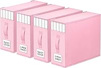 Vista 16 de Paquete de 4 Organizadores de Armario para Sábanas y Almacenamiento, Contenedores de Almacenamiento Plegables Resistentes con Ventana y Etiqueta