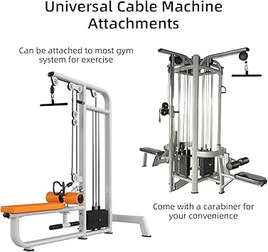 Barra Recta Biceps DIY Barra de Tracción Poleas Gimnasio en Casa Musculacion Barra de Dominadas con Asas Blandas y Mosquetón4