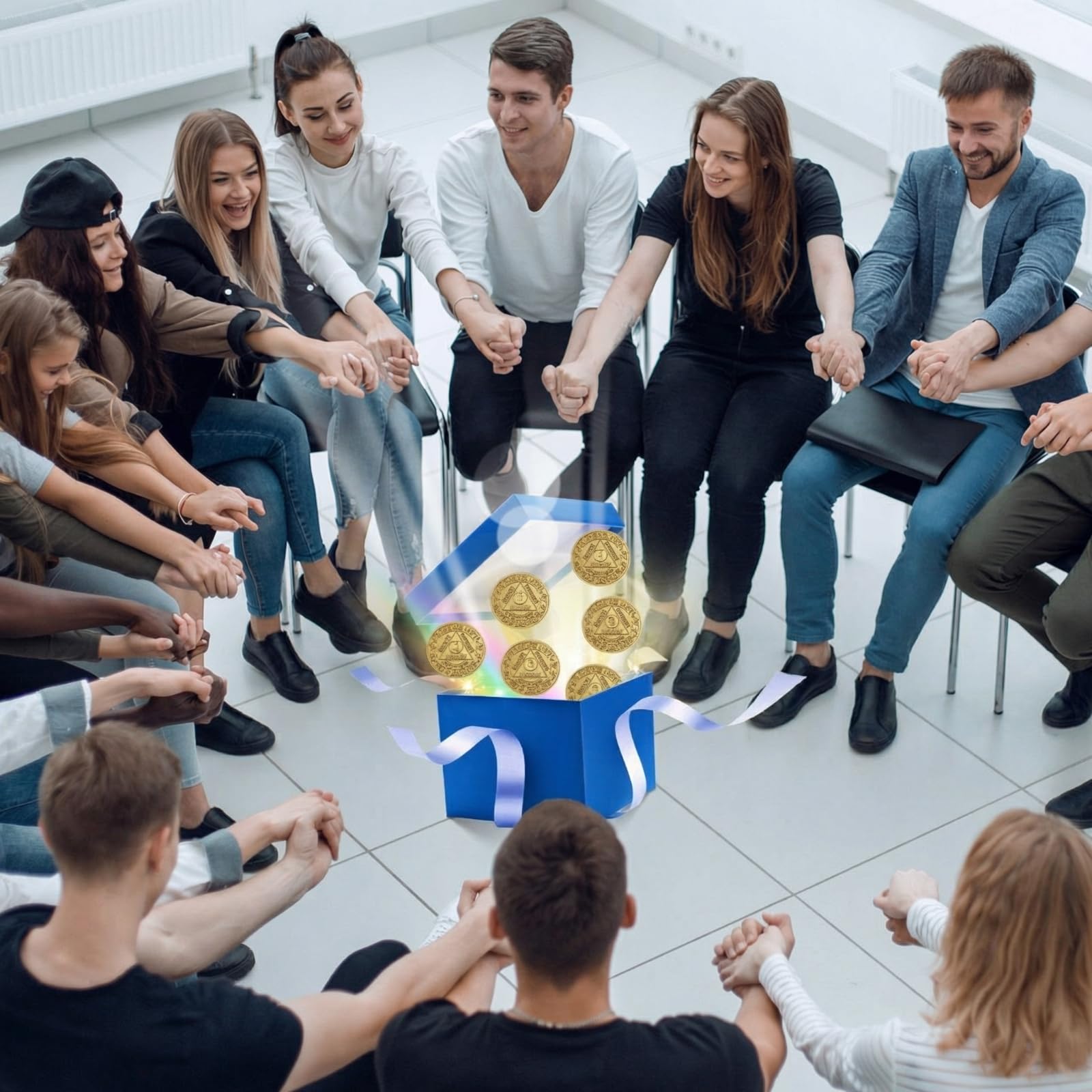 Siifert 36 Stück Recovery AA Chips und Medaillons Bulk Nüchternheit Chips AA Tokens Aluminium Nüchternheit Münze Bronze Finish Alkoholiker Anonyme Geschenke enthalten 1 2 3 6 9 Monate und 24 Stunden
