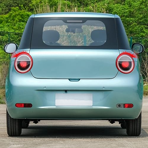Miniatura 3 de BLAKAYA 2 piezas de vinilo para faros delanteros y cejas, pestañas sexys, con gráficos universales, cubierta de lámpara de coche, calcomanía