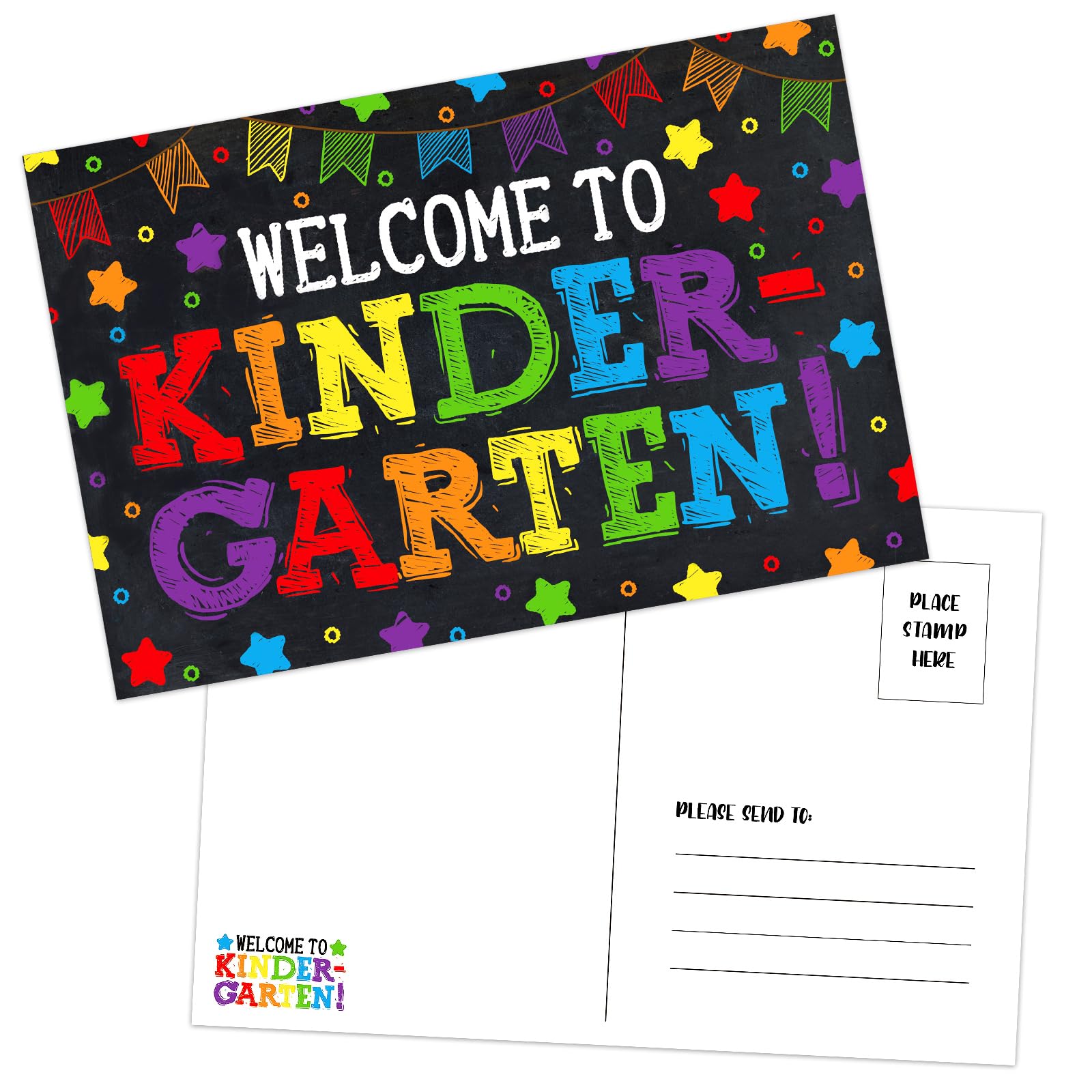 FaCraft Welcome to Kindergarten Postcards - 30Pcs Welcome Back to School Teacher Postcards Gifts for Students Kids Classroom Kindergarten Back to