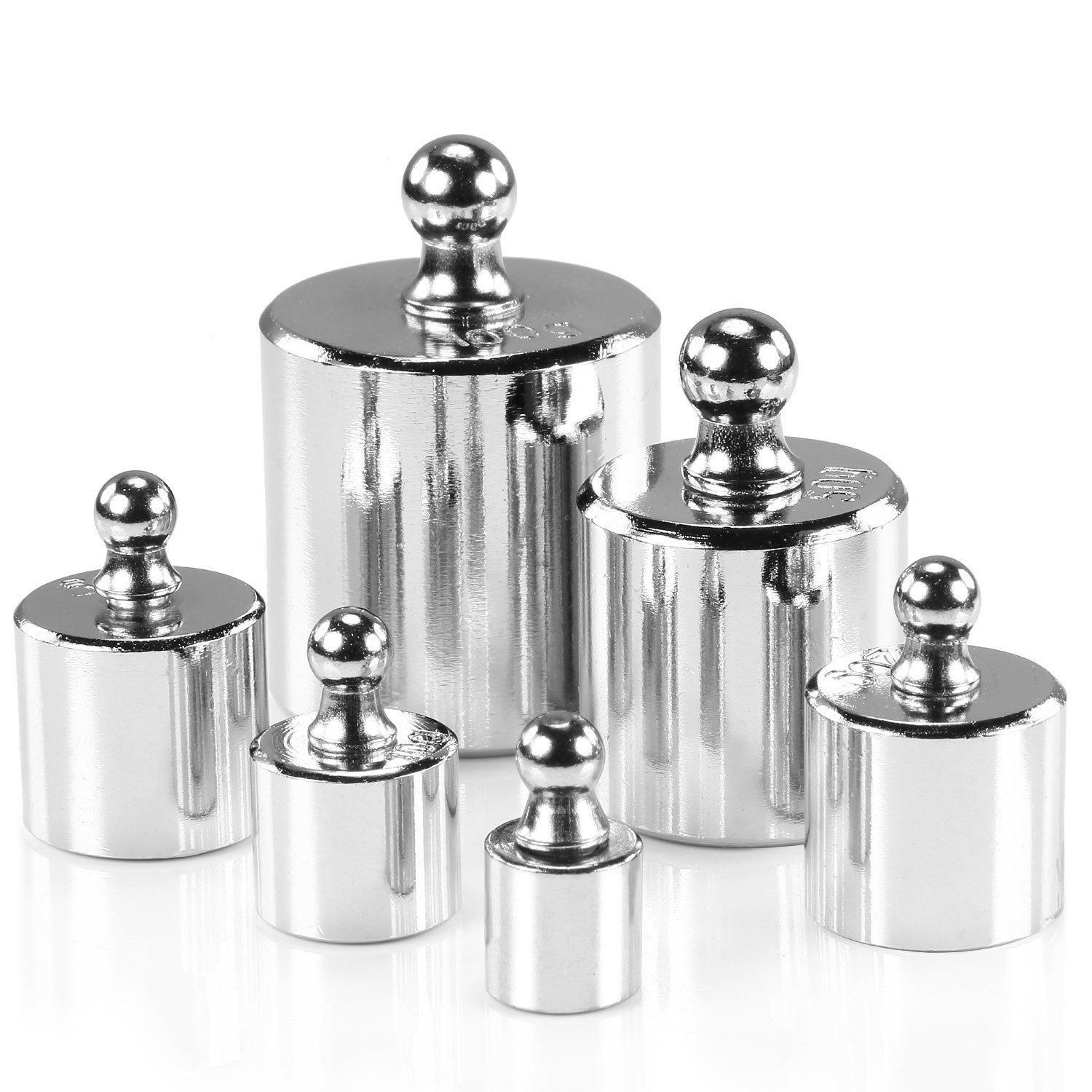 Obecome 6Pcs 5g 10g 2x20g 50g 100g Grams Precision Steel Calibration Weight Kit Set with Tweezers for Balance Scale: Industrial & Scientific