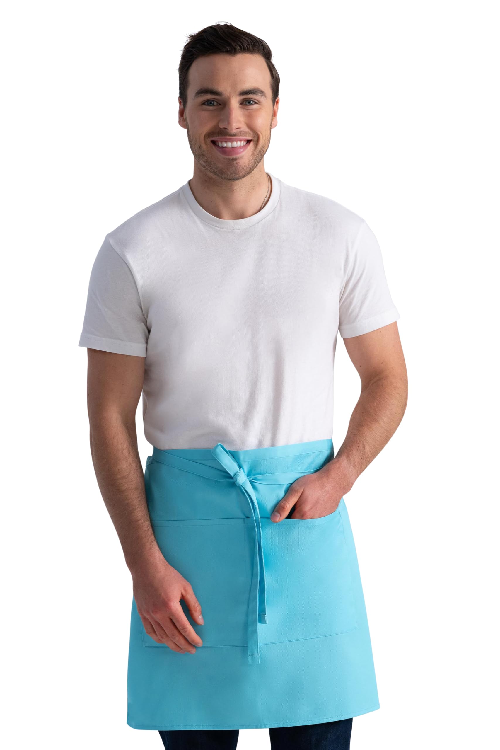 Chef Works Unisex Half Bistro Server Apron, Turquoise, One Size