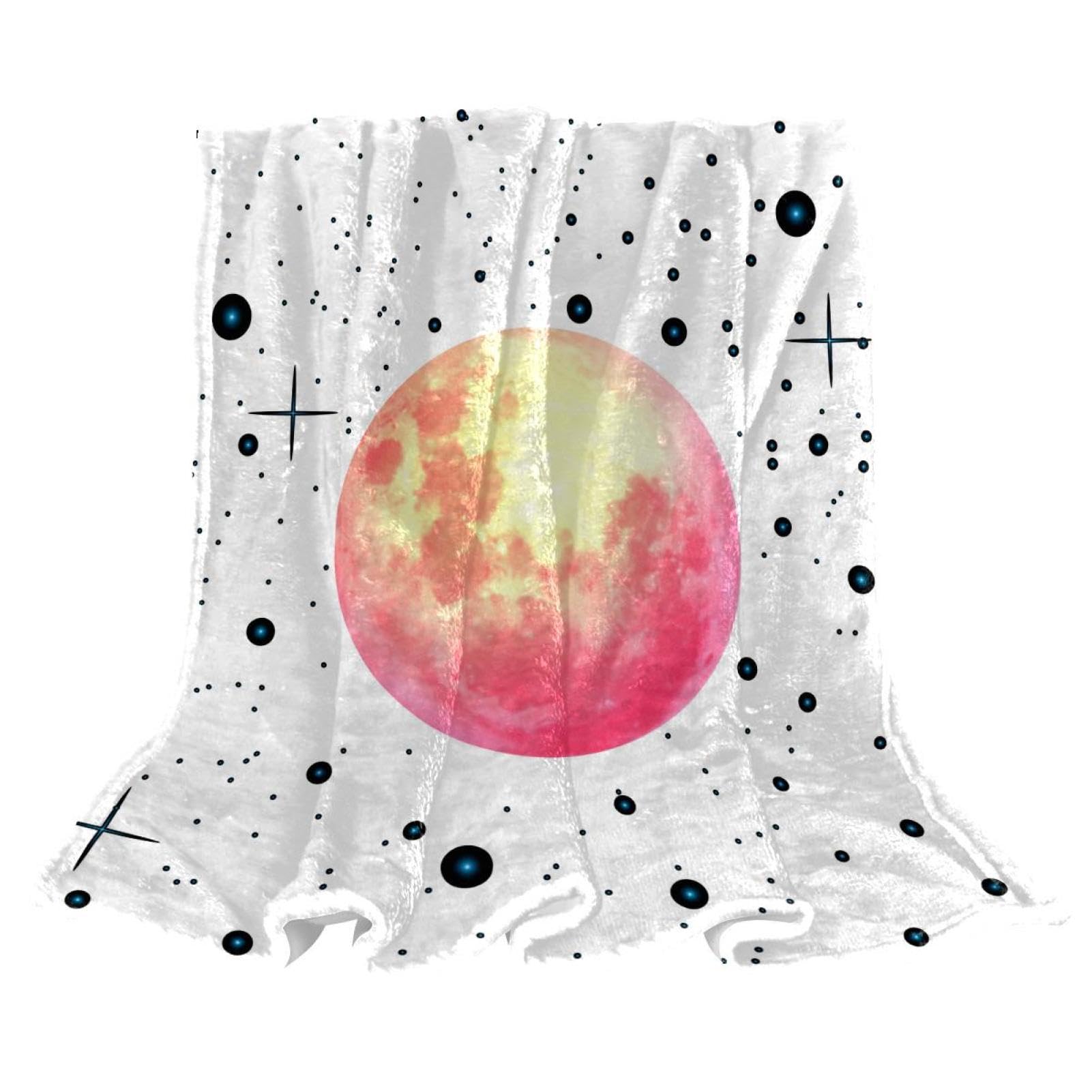 Couverture polaire galaxie rouge pour vos soirées télé cocooning sur le canapé 150x100