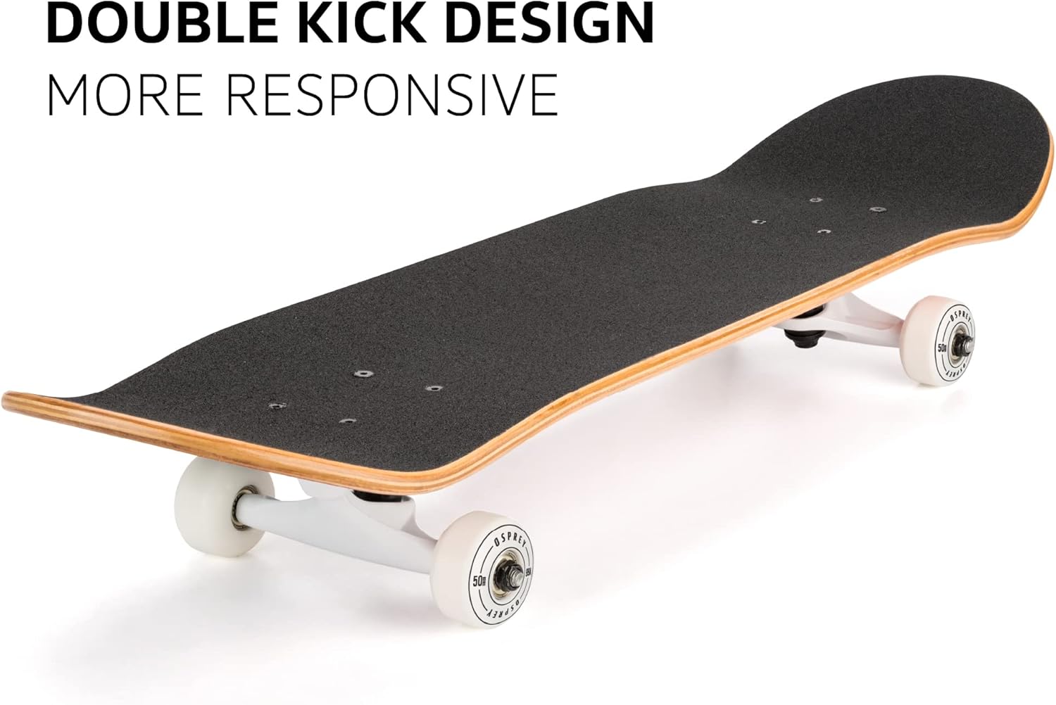 Osprey VW Complete Beginners Double Trick Kick Skateboard, Volkswagen Design, 31 x 8 Inches Maple Deck