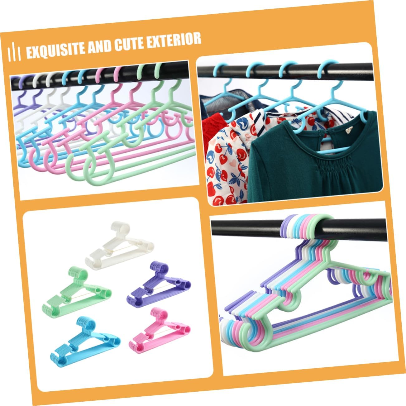 50pcs Boy Girl Hangers Boy Girl Clothes Hangers Non- Clothes for Nursery Each