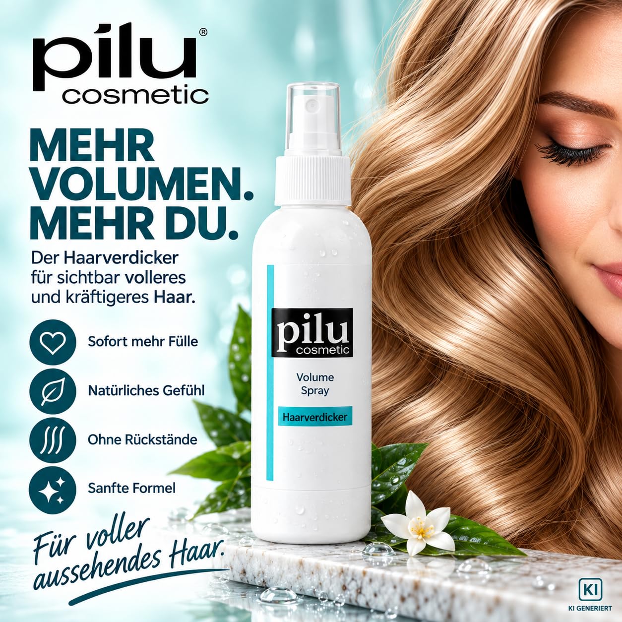 Volume Spray espesante para el cabello, 200 ml, espray de volumen para una sensación de cabello múltiple, volumen, forma y plenitud (3)