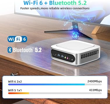 Mini PC i9 Intel Core i9-11900H(4.9GHz, 8C/16T), 16GB DDR4 512GB SSD, Mini Desktop Computer 4K Triple Display, 2.5G Dual LAN, WiFi6, BT5.2, 6X USB Ports, MGI9 Micro PC for Home/Office