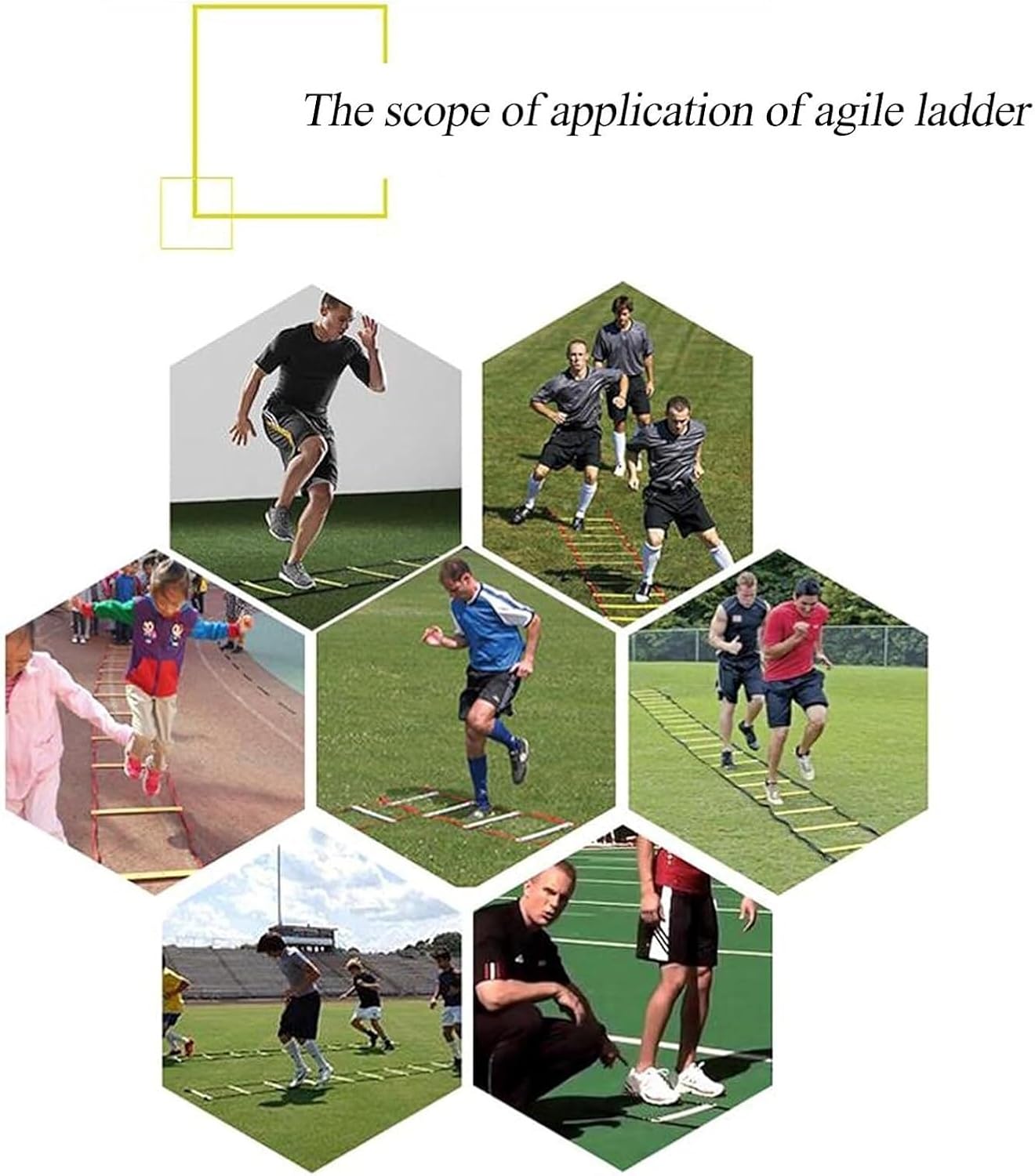 Agility Ladder, Speed Ladder, Football Sports Speed Ladder, Fitness Training Set, for Athletic Footwork/Sports Drills