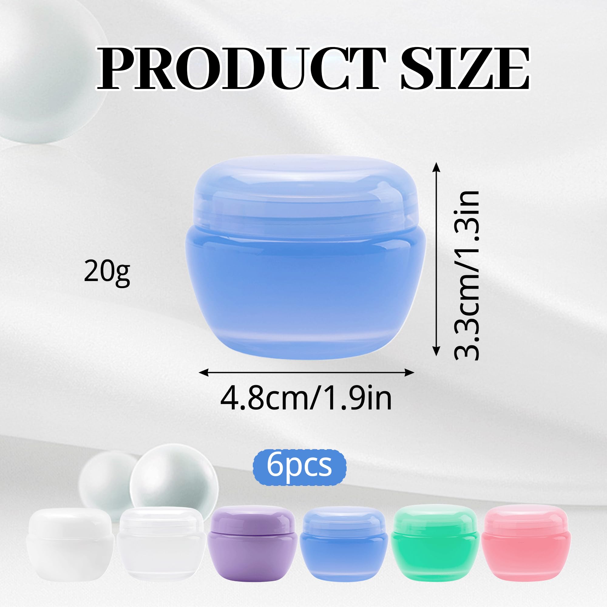 6PCS Waterproof Seal Leakproof Plastic Travel Containers Sets for Toiletries Cream, Lotion, Pink, 2 cm x 1 cm - Image 2