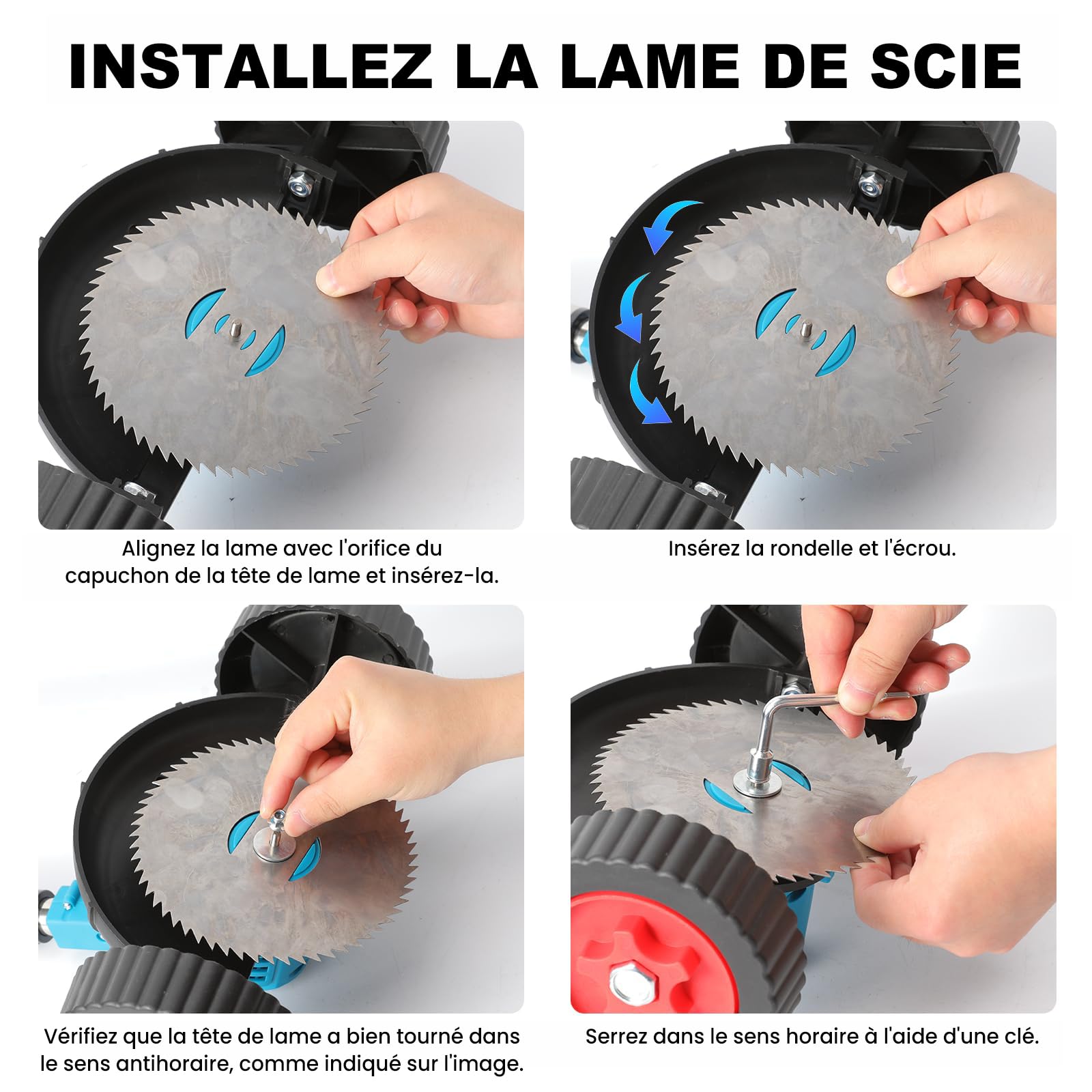 Débroussailleuse Électrique sans Fil, 21V Coupe Bordure sans Fil avec Batterie, Équipé de 2 Batteries 2.0Ah, 4 Lames Efficaces et Poignée Réglable, pour la Maison, la Cour, Le Jardin
