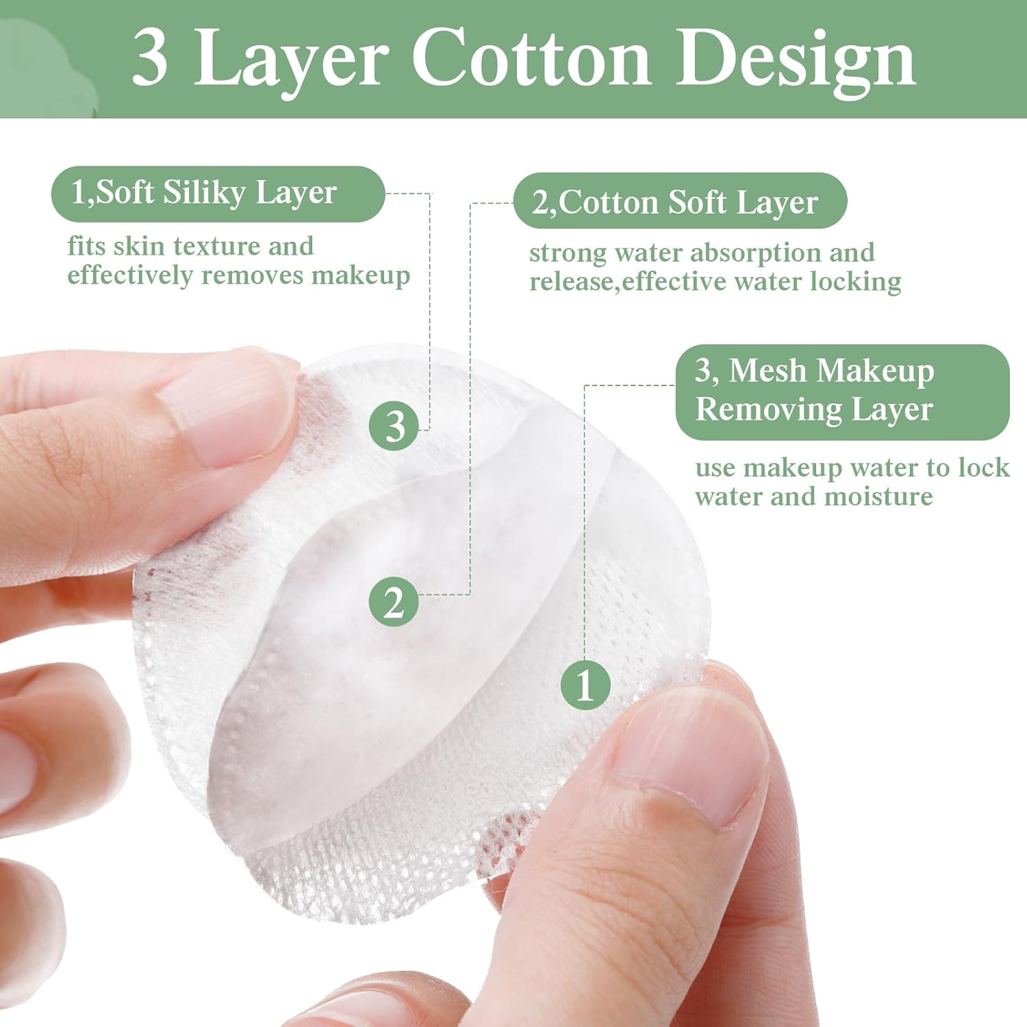 Maxcheck 600 Pcs Cotton Rounds Bulk Exfoliating Rounds for Face Makeup Remover Cotton Facial Pads for Face Makeup Removal Toner Pads - Image 5