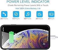 Vista 2 de Funda de batería para iPhone Xs Max, 10000 mAh, delgada, portátil, funda protectora de carga compatible con XS Max (6.5 pulgadas) con Carplay