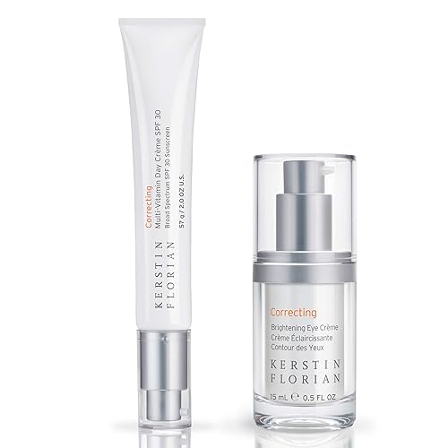 Kerstin Florian Multi Vitamin Day Creme SPF 30 & Brightening Eye Creme Set | Hidratante facial diario con protector solar | Clínicamente probado