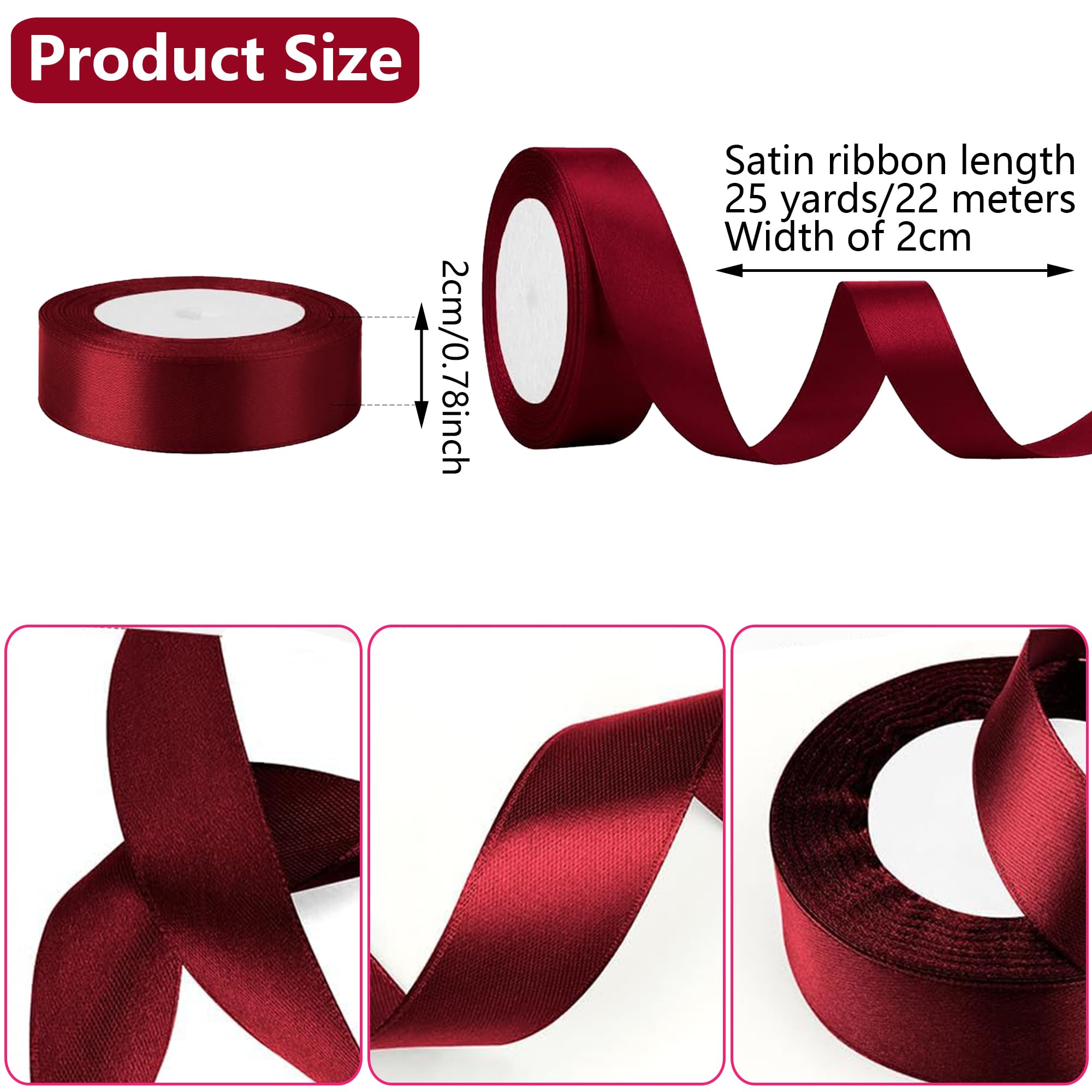 Nastro Di Raso Viola - 22 Metri, Larghezza 20 Mm, Per Regali E Decorazioni - Foto 14