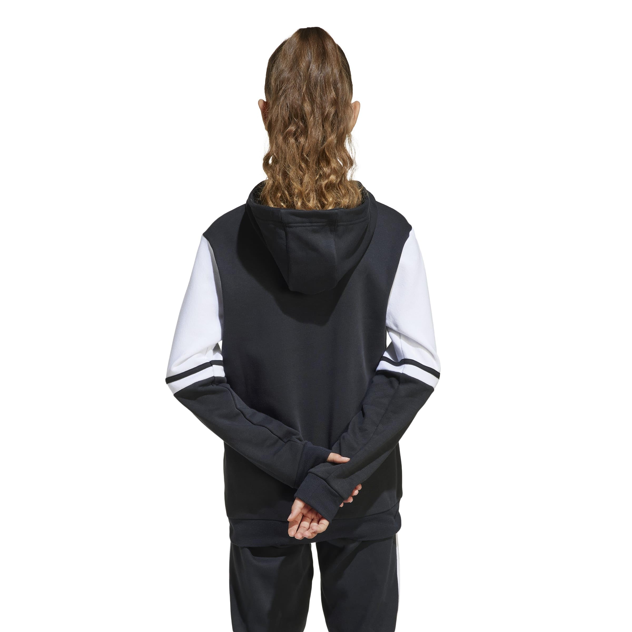 adidas Uniseks - dzieci Squadra25 Sweat Hoody Kids Sweatshirt, black/white, 7-8 Years
