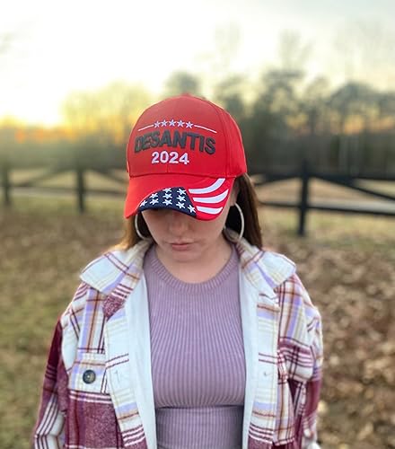 Miniatura 2 de Desantis 2024 Campaña Presidencial fabricada en Estados Unidos, gorra de camionero sellada con el gobernador de Florida bordada ajustable